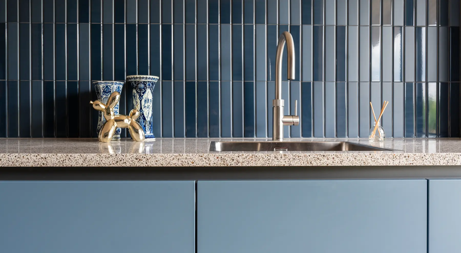 Een blauwe eyecatcher!